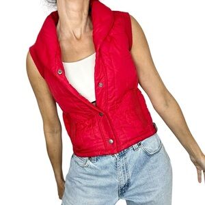 Spiewak & Sons NY red Primaloft fitted snap front puffer vest XS